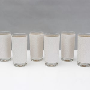 6 Vintage Starlyte Lace Higball Cocktail Glasses Tumblers Gold Mid Century