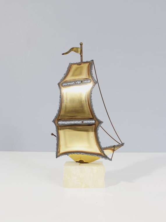 クリアランス ヴィンテージ トーチカット 真鍮 帆船彫刻 ミッド