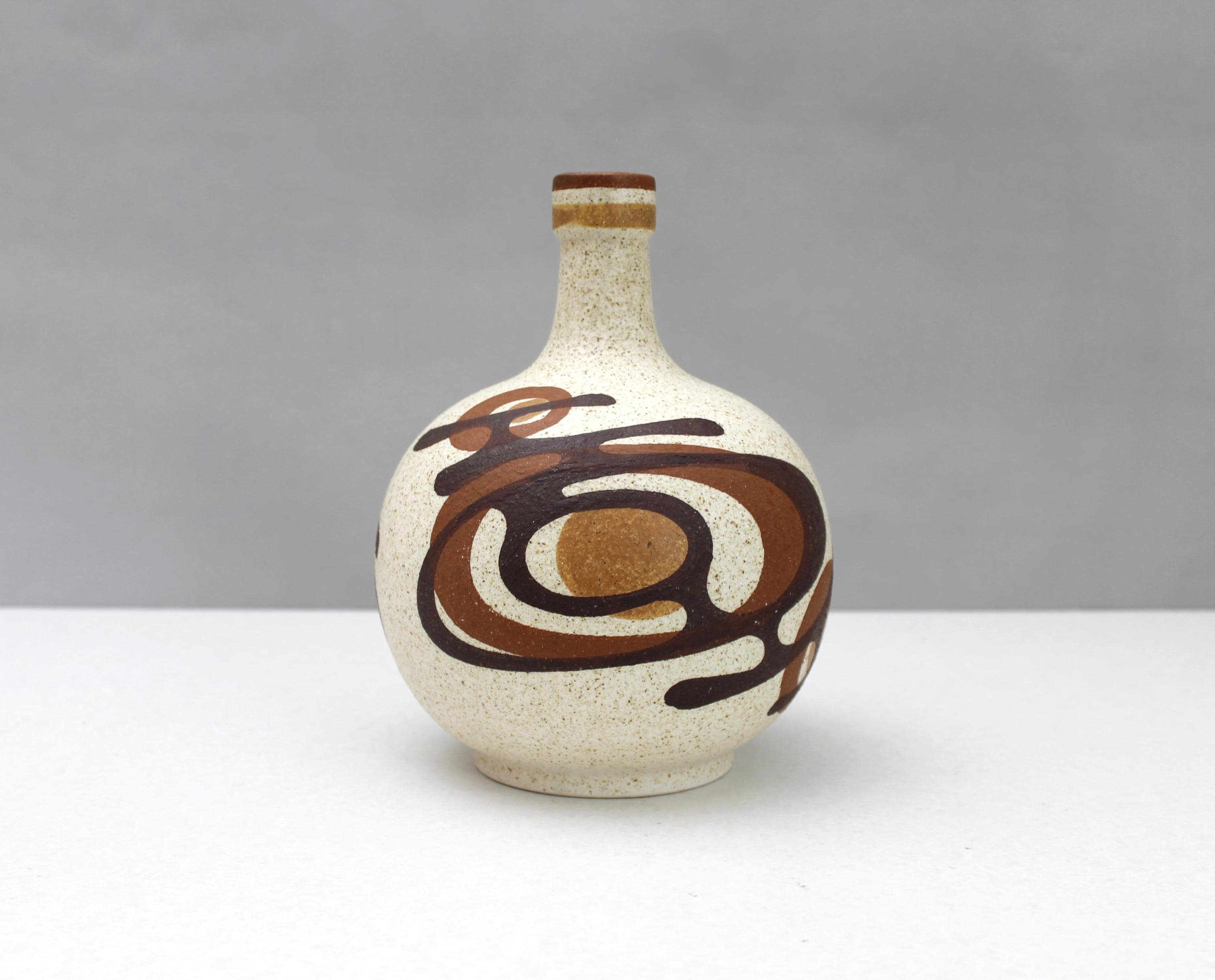 Lapid Israel Modernist Ceramic Bottle Vase Batia Mid Century