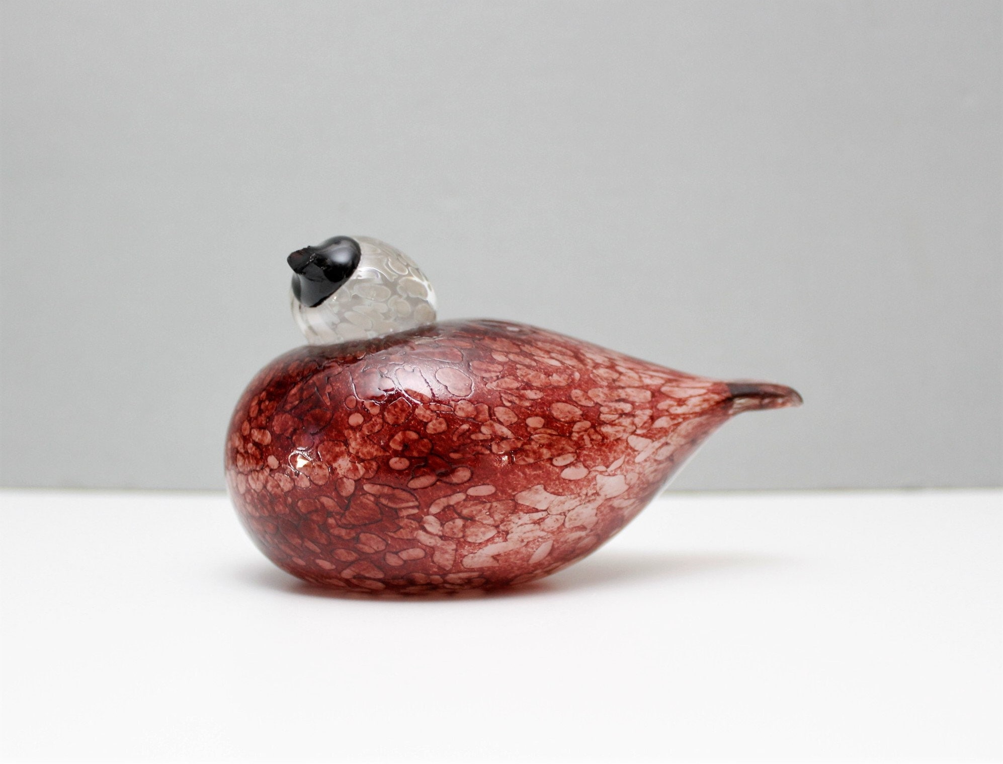 Iittala Finland Birds by Toikka Rosy Finch Glass Bird