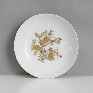 Rosenthal Romance Coupe Soup Bowl 7 1/4&quot; Bjorn Wiinblad Gold Flowers Mid Century
