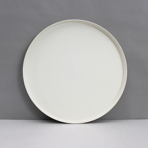 Vintage Stelton EM Serving Tray Beige Round Plastic Erik Magnussen 1980s Danish Modern