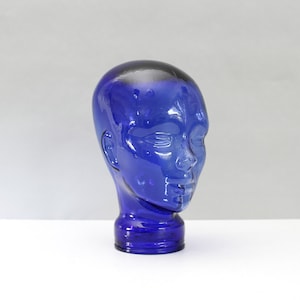硝子　ヘッドマネキン　オブジェ　ブルー　ディスプレイ Blue glass mannequin head - Etsy 日本