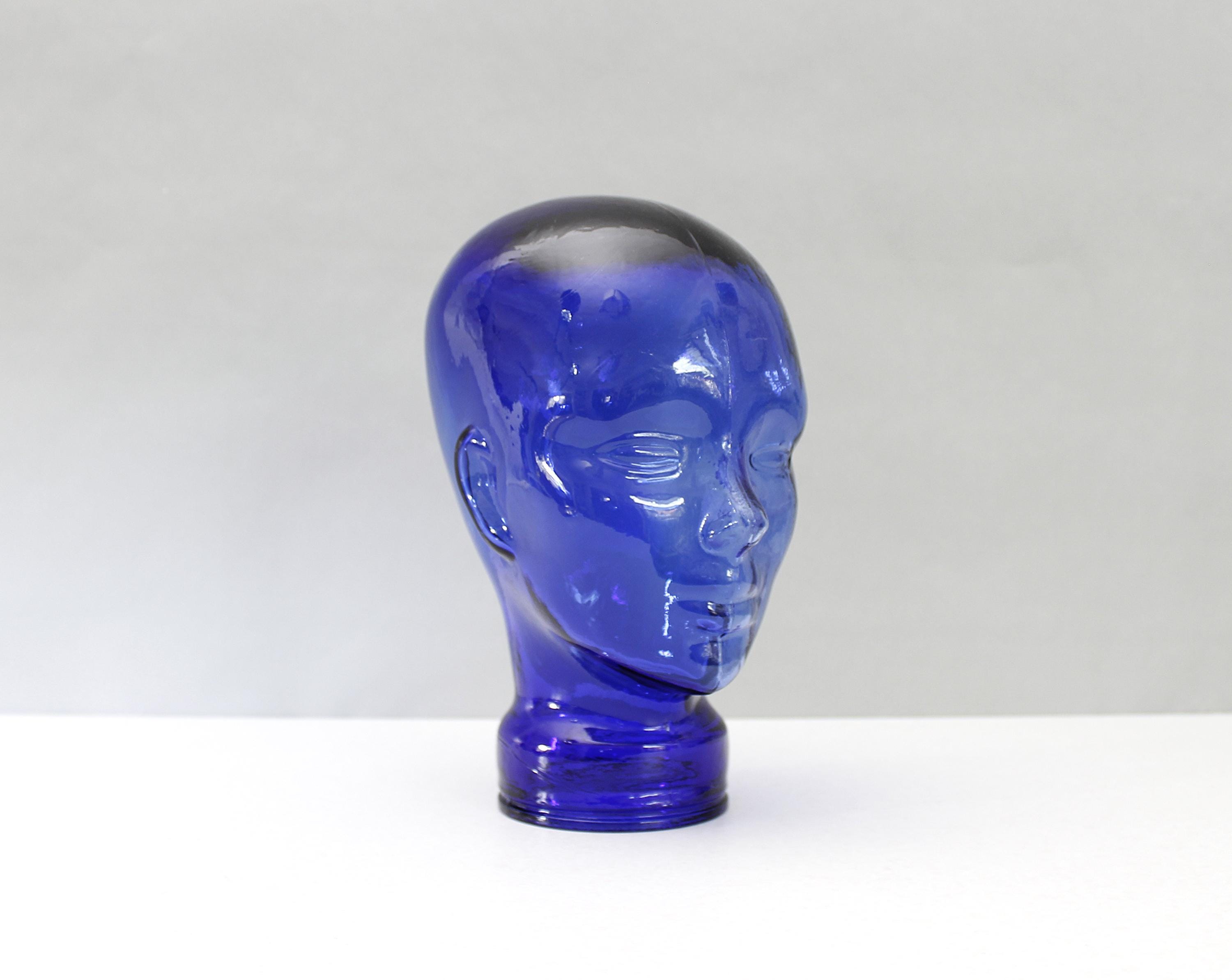BRAINS Karolina blue青い顔の置物オブジェ 美術品・アンティーク