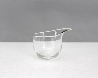 Azucarero abierto de cristal Holmegaard Copenhagen Vipstjert transparente de Per Lutken, mediados de siglo