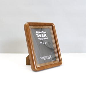 Vintage Teak Wood Photo Frame 5 x 7 Picture Frame Danish Modern