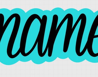 Custom name stickers