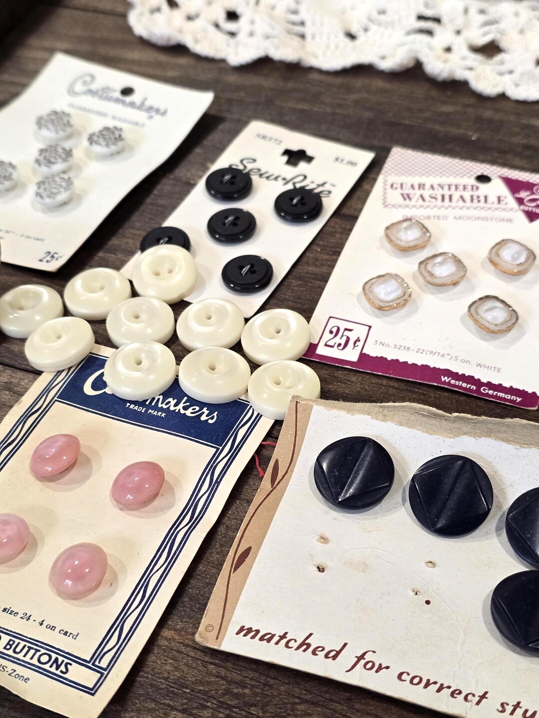 Junk Drawer Lot Buttons Made in Germany - Sewing Buttons Advertising ...