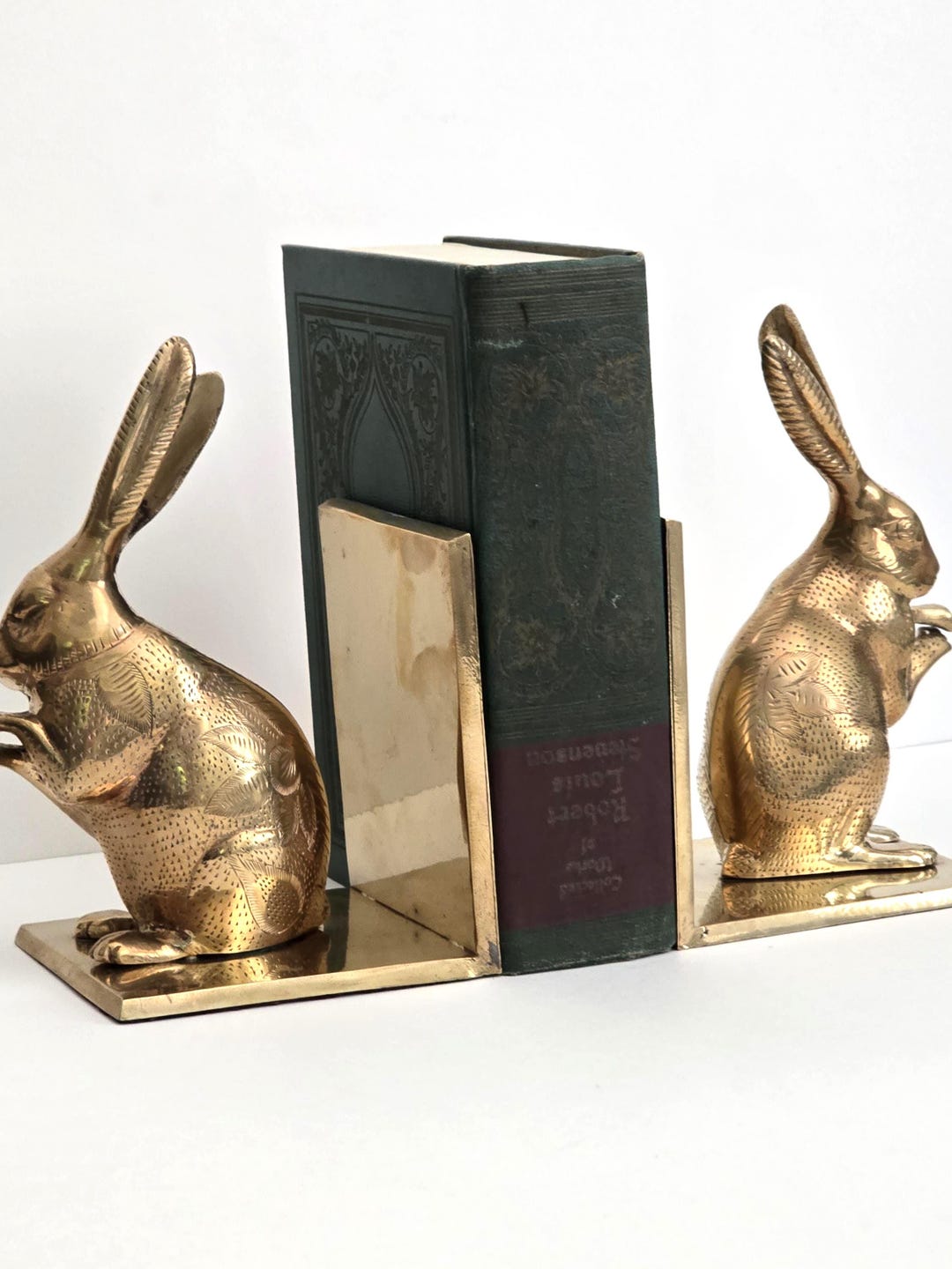 Brass Rabbit Bookends - Brass Bunny Bookends Vintage - Etsy