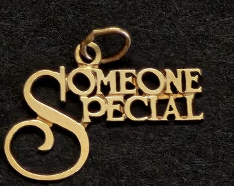 14k Gold Charm Someone Special Vintage 80's