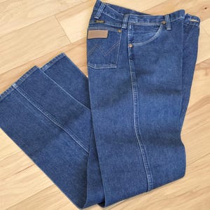Vintage 80's Men's Wrangler Jeans Cowboy 30 x 36 - Wrangler Rodeo Jeans image 7