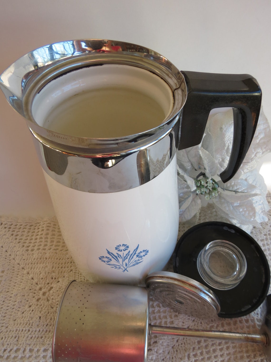 Vintage Corning Ware 1970s Coffee pot 9 Cup Etsy