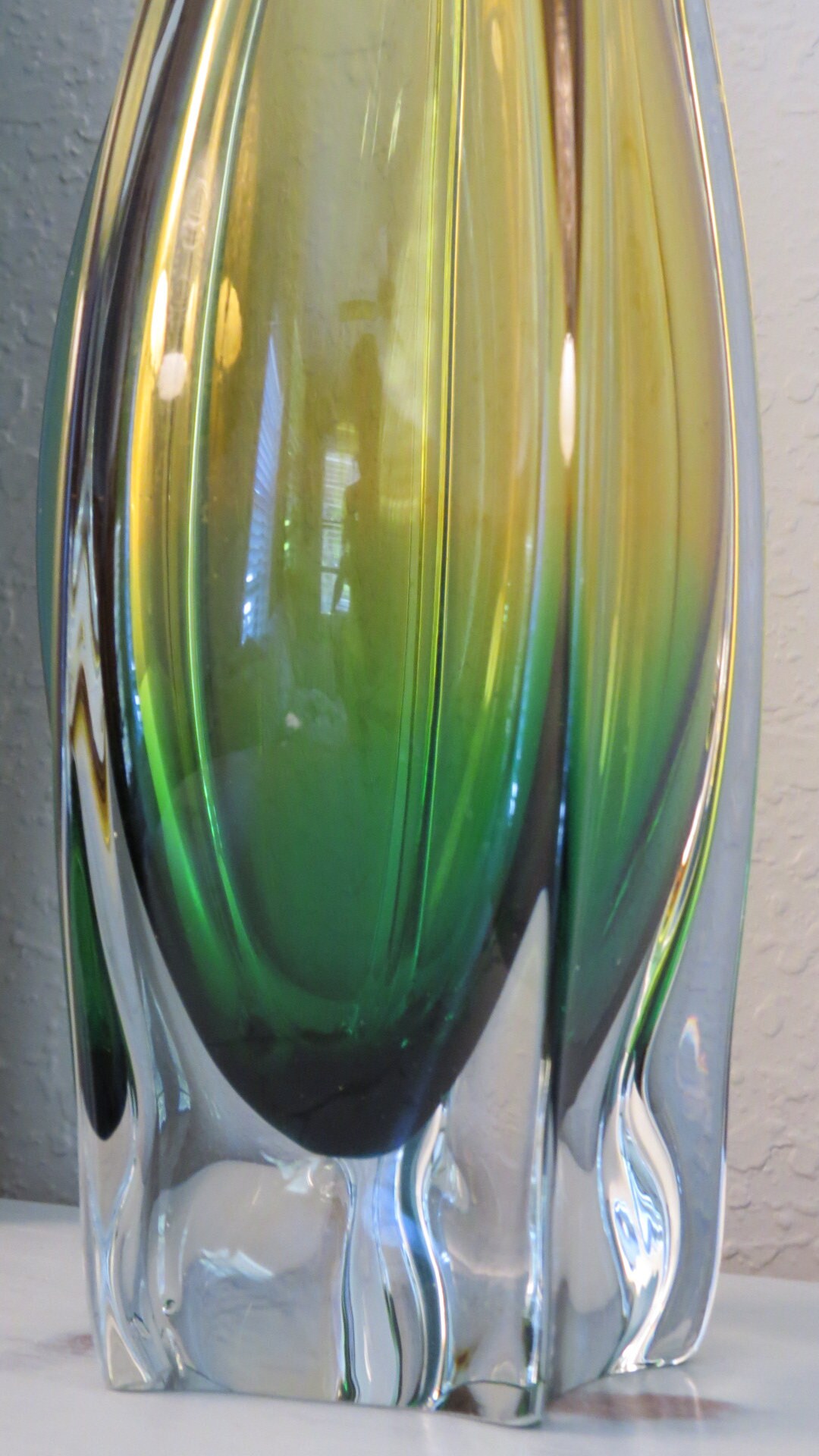 Vintage Japanese NARUMI Sanyu Fantasy Glass Vase - Art Glass