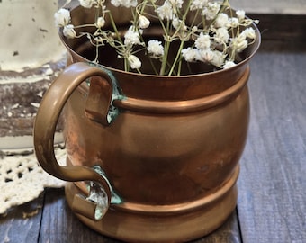 Vintage Copper Mug Tankard - Rustic Copper Kitchen