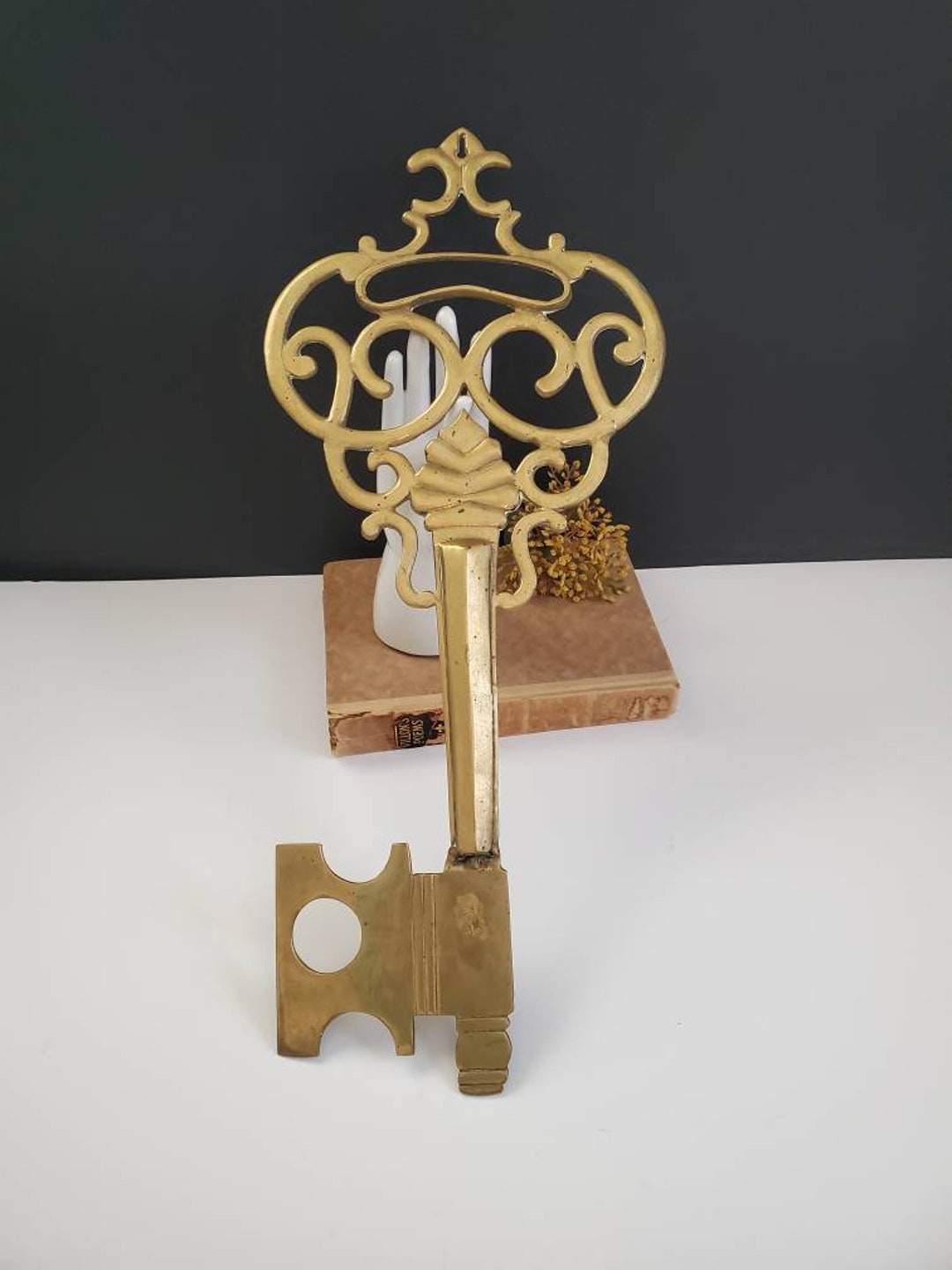 RARE Vintage EXTRA Large Brass Key Wall Hanging Brass Key Etsy