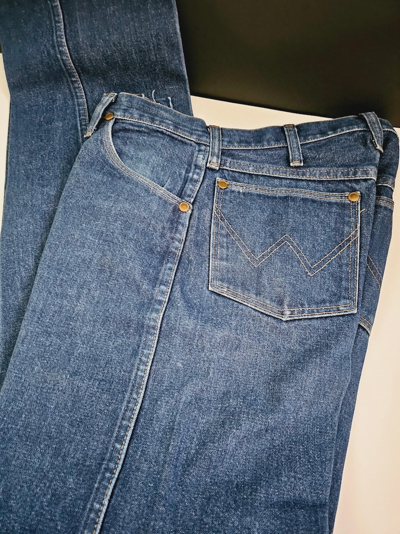 Vintage 80's Men's Wrangler Jeans Cowboy 30 x 36 - Wrangler Rodeo Jeans image 3