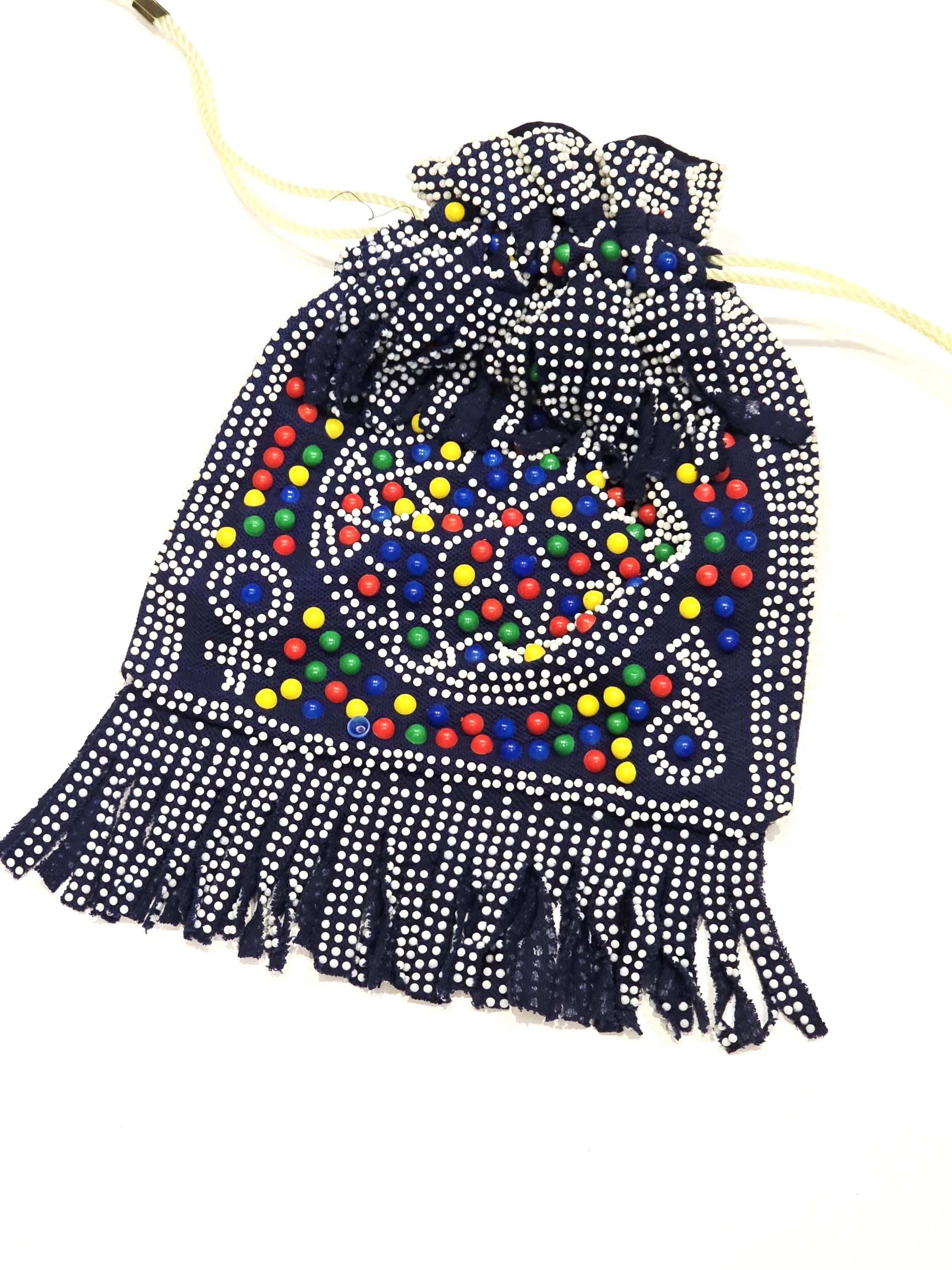 Beaded Bag 1960 Drawstrings - Etsy display picture 1
