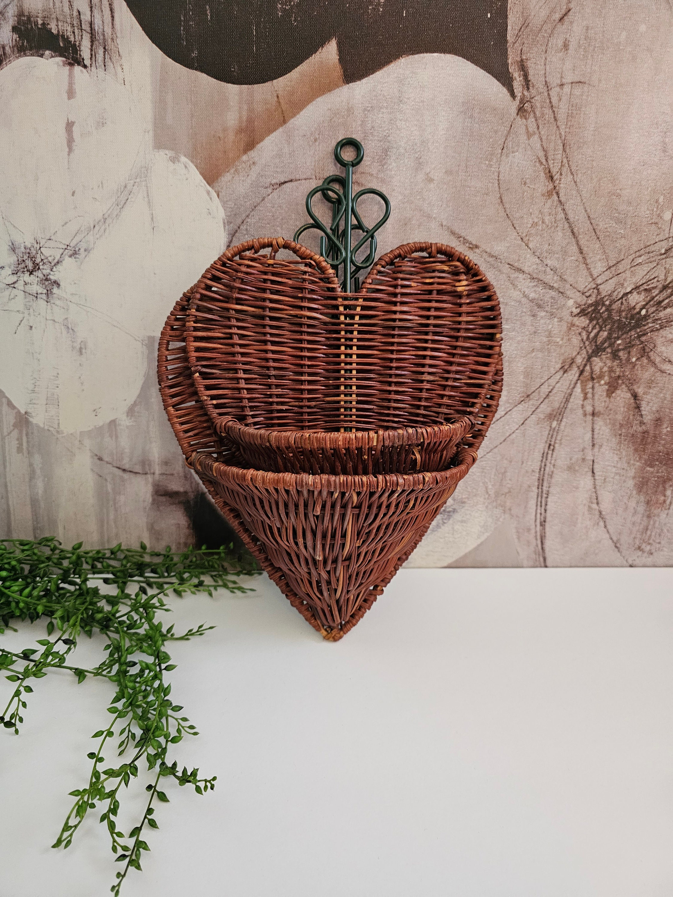 wicker heart shaped