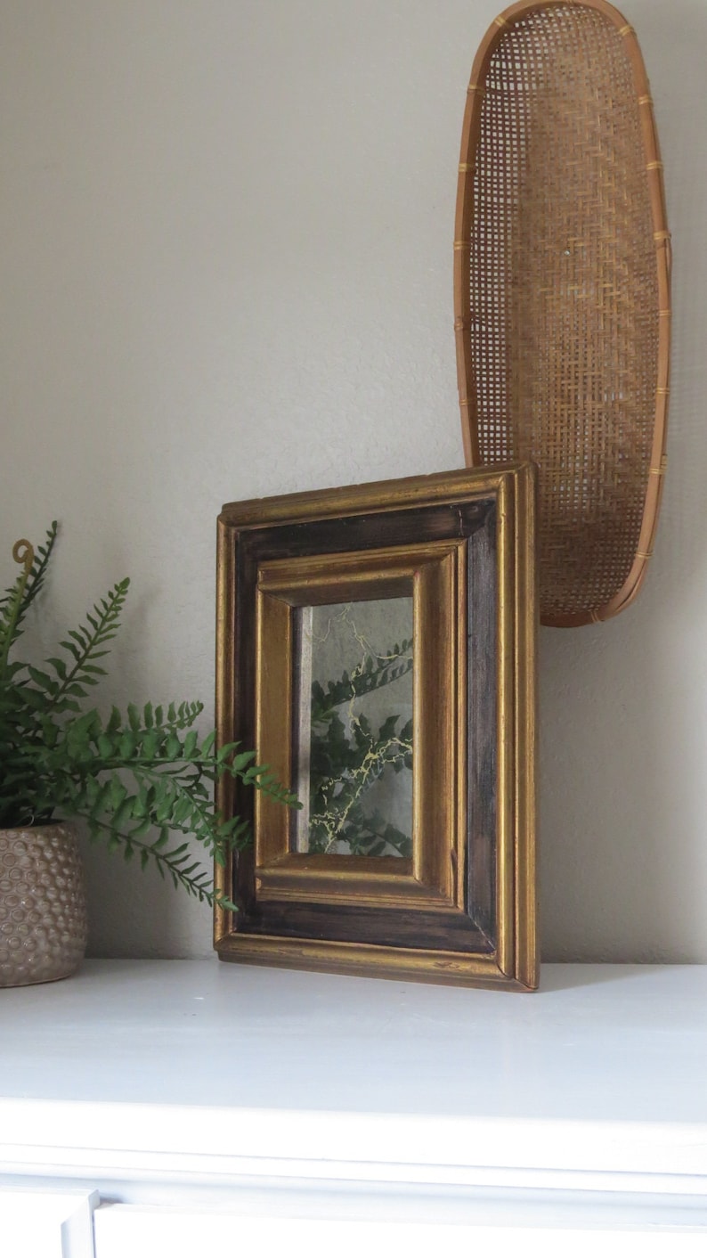 60s Mid Century Modern Gold Wall Mirror by James Imlach Etsy