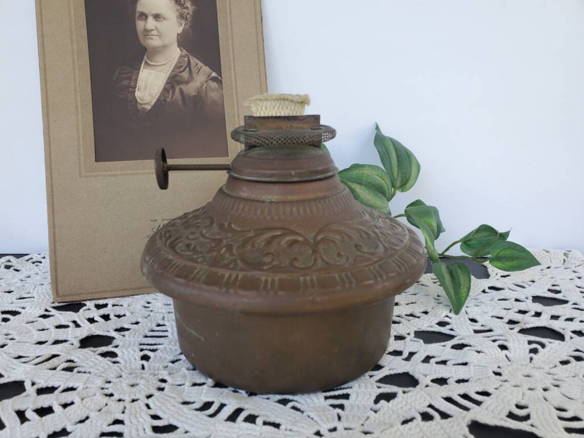 Antique 1800's Copper Oil Lamp Victorian Climax Oil Lamp Etsy