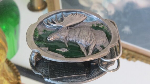 moose belt buckle