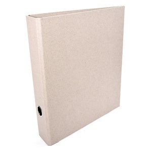 Recycling folder A4 with edge protection eco gray, sustainable folders natural and eco-look - made in Germany, ring binder, file folder