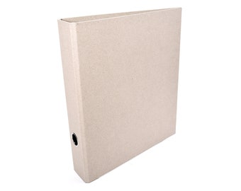 Recycling folder A4 with edge protection eco gray, sustainable folders natural and eco-look - made in Germany, ring binder, file folder