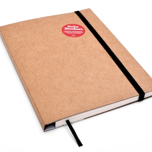 A5 Notebook, Swiss A5 Brochure, with pockets and elastic band - Craft