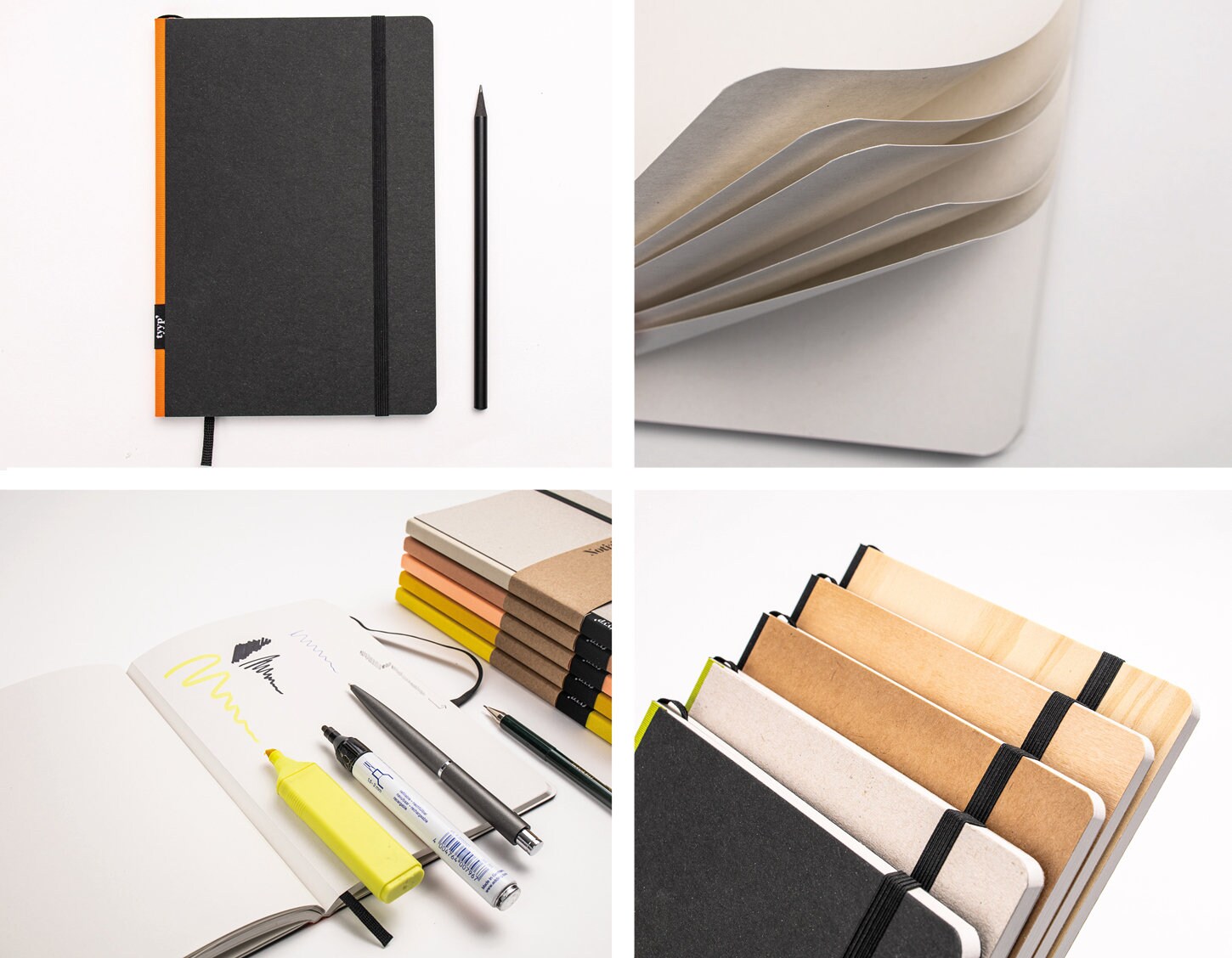 Handmade Design Notebook A5 Made of 100% Recycled Paper "classic ...