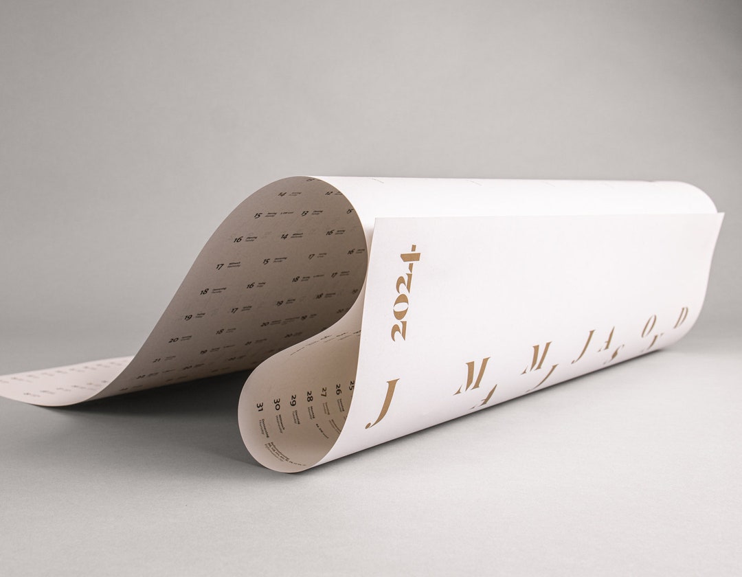 Sustainable Annual Calendar 2024 Made From 100 Recycled Paper wall