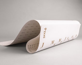 Calendrier annuel 2024 durable en papier 100% recyclé "Wall Calendar Design 2024"