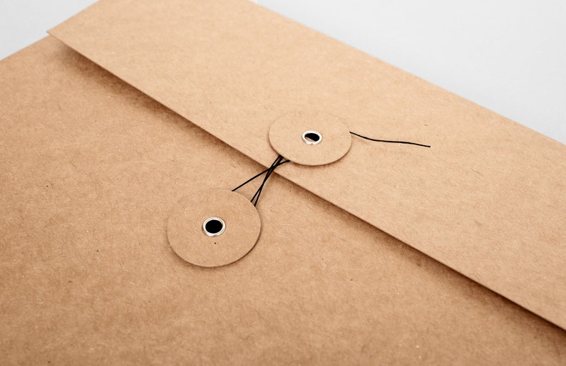 Japan folder coffee Document folder with cord closure
