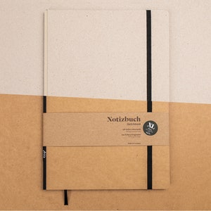 Handgemachtes Design-Notizbuch A4 aus 100 % Recyclingpapier Klassik Schwarz Bild 5