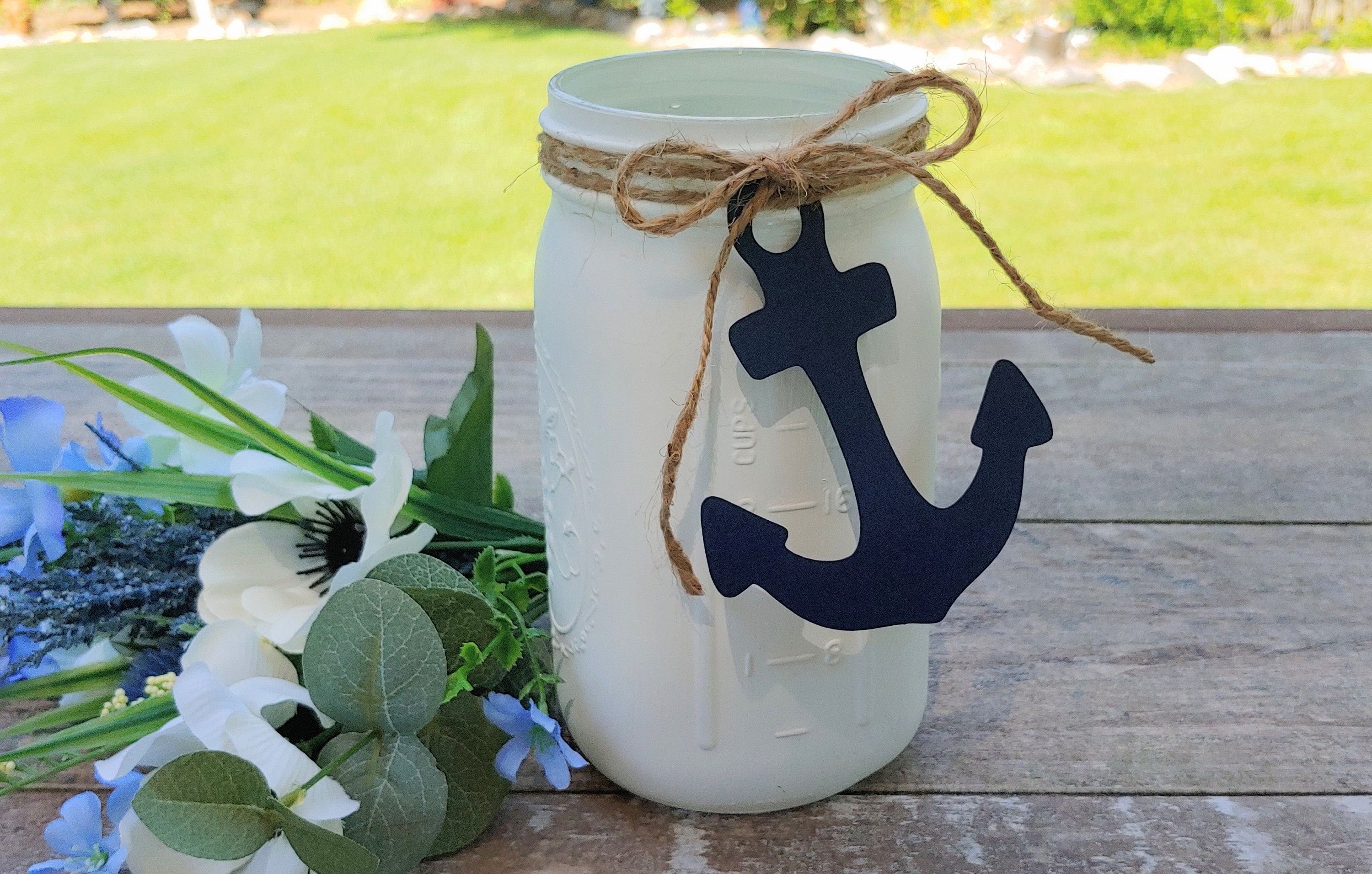 Anchor Party Decor Beach Wedding Graduation Centerpiece Set Etsy
