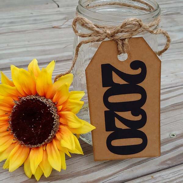 2020 Graduation Party Decorations, 2020 Mason Jar Tag