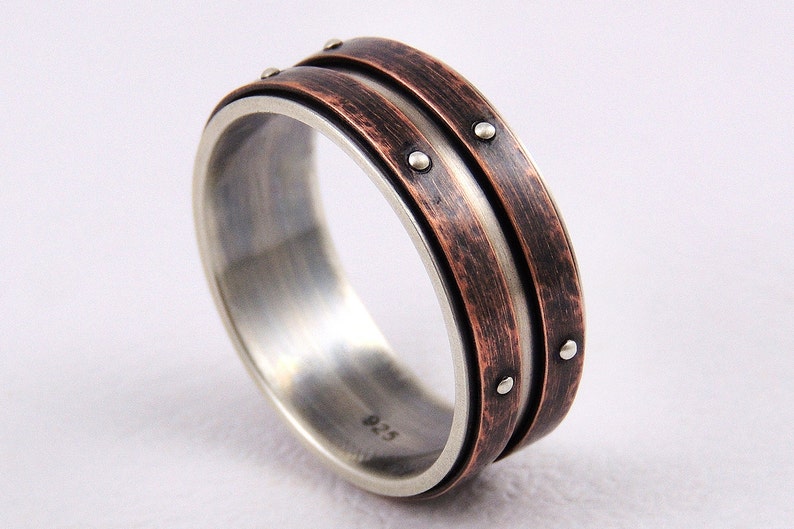 Unique Mens Wedding Band Mens Engagement Ring Unique Promise | Etsy