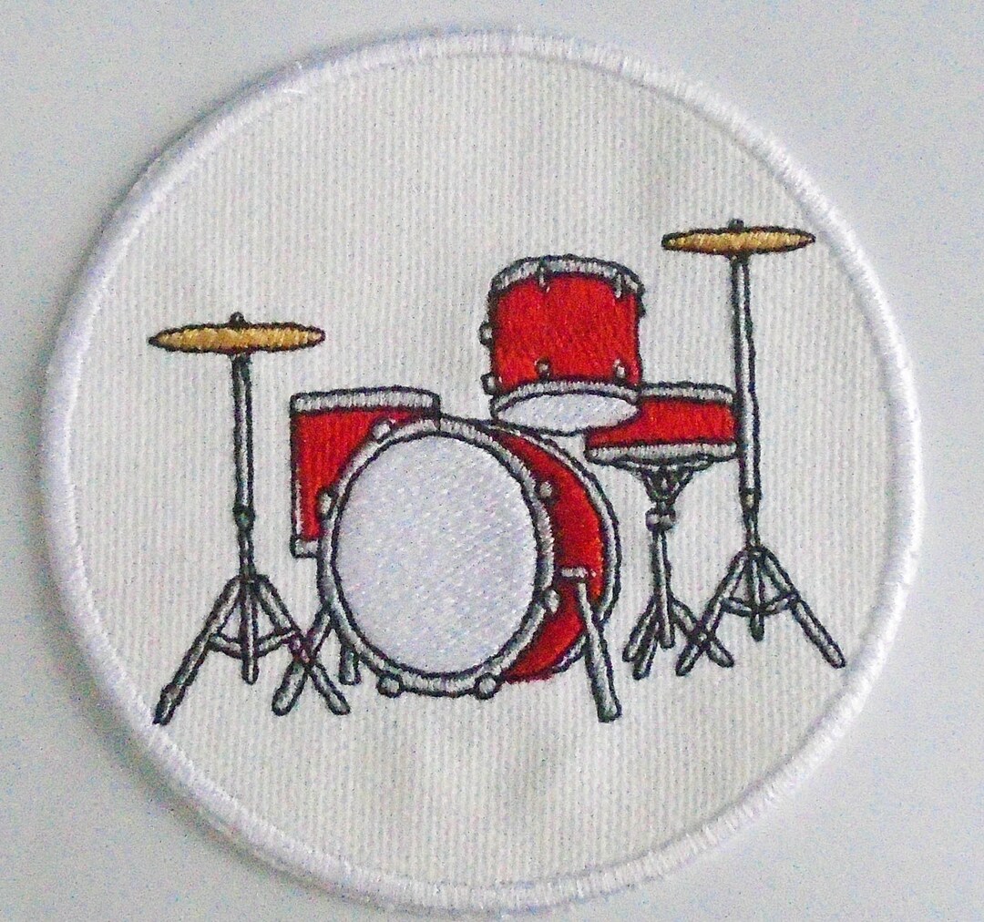 Iron-on Patch DRUMS - Etsy