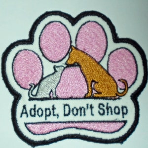 Iron-On Patch - ADOPT, DON'T SHOP