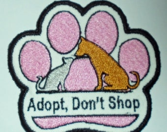 Iron-On Patch - ADOPT, DON'T SHOP