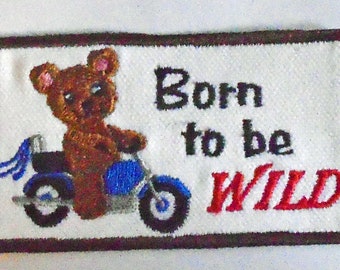 Iron-On Patch - MOTORCYCLE BEAR