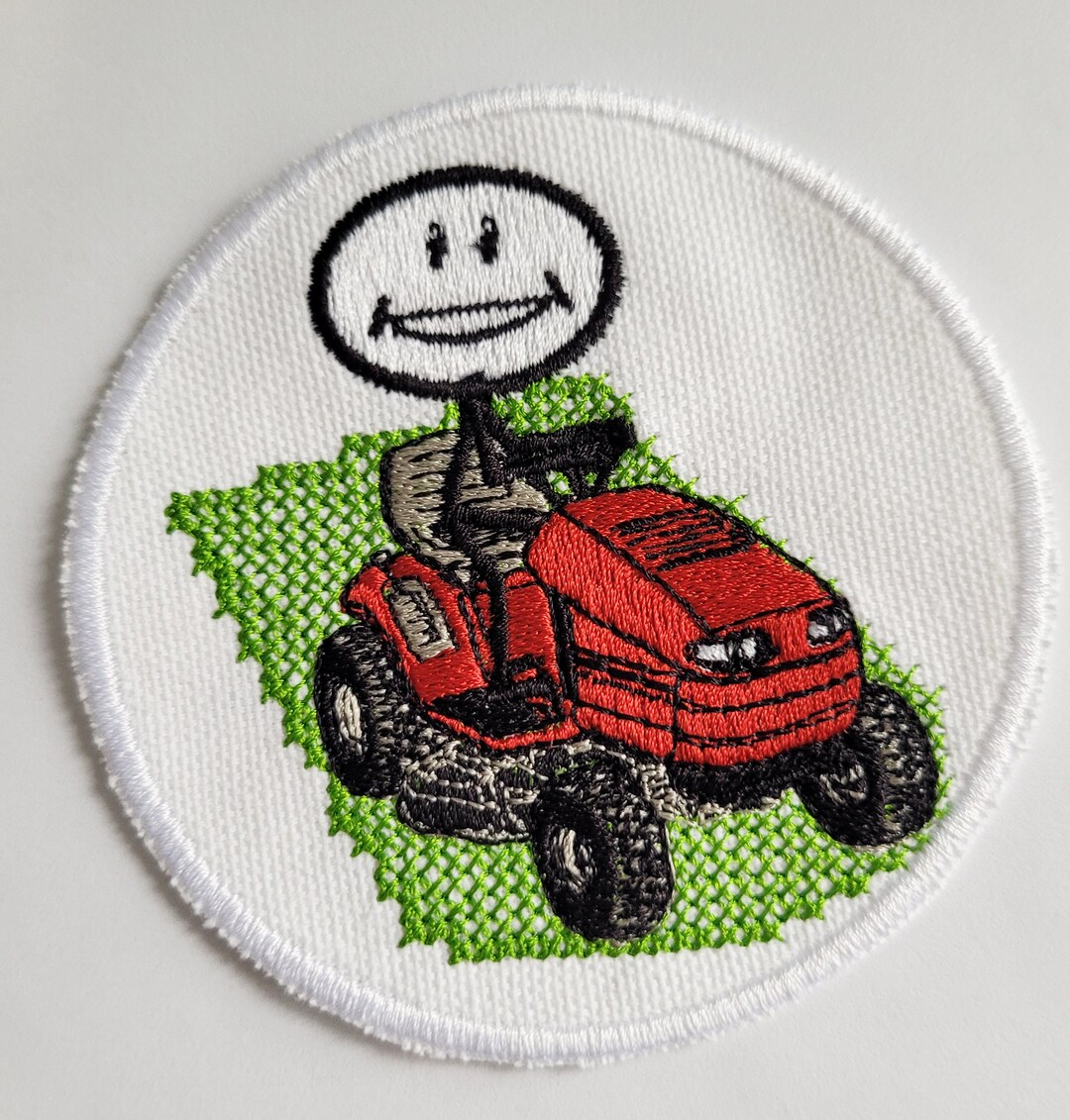 Ironon Patch RIDING LAWN MOWER Etsy