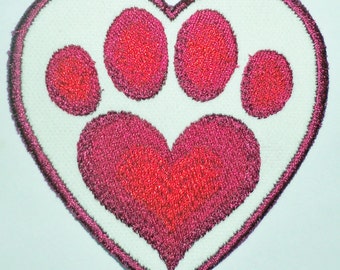 Iron-On Patch - PAW HEART