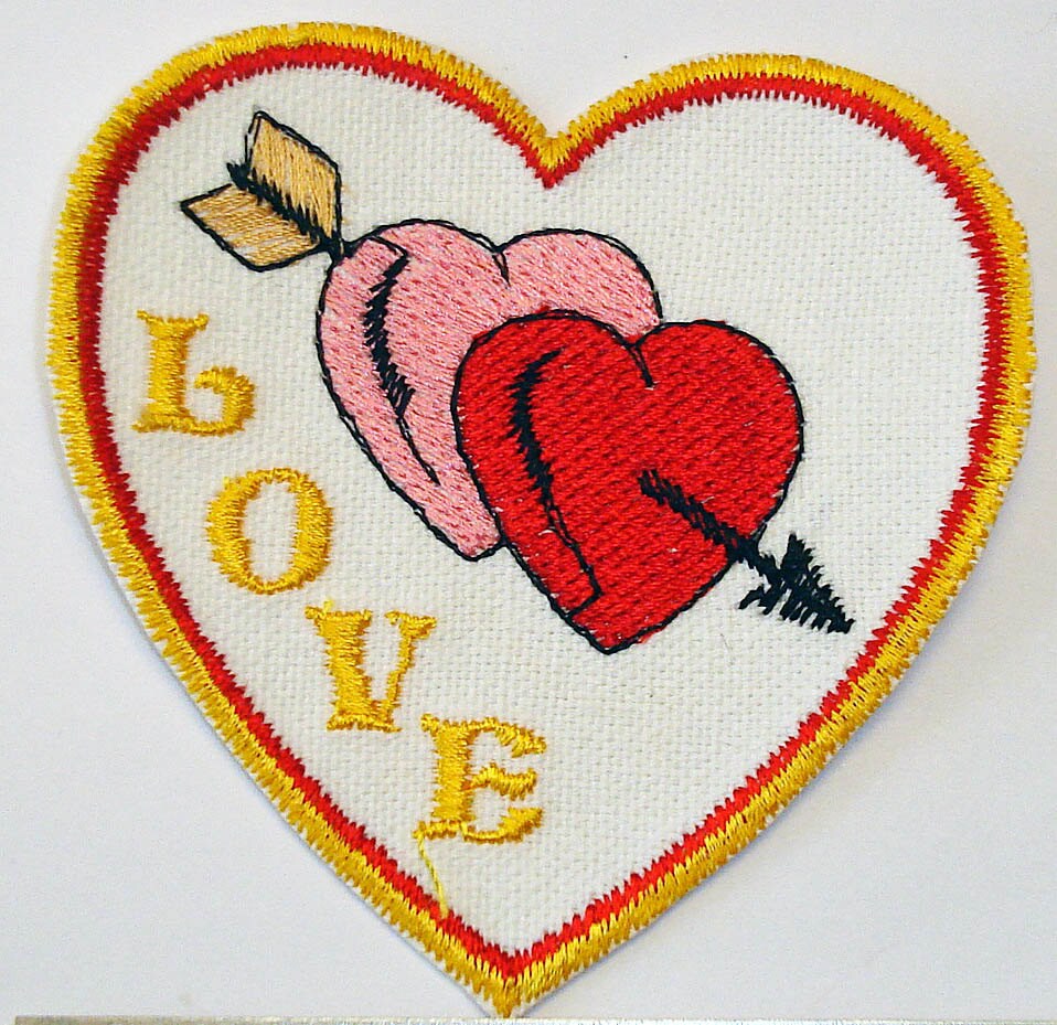 Iron On Patches - White Heart Patch 10 pcs Iron On Patch Embroidered  Applique 1.26 x 1.18 inches - 3.2 x 3 cm - A-115
