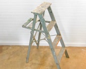 Vintage Wooden Painter 39 s Step Ladder, 44 1 2 quot H