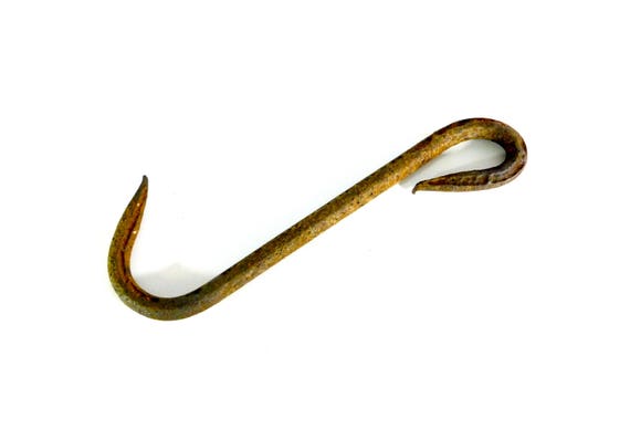 Vintage Iron Hook Forged Meat Hook Butcher Hook Industrial Etsy