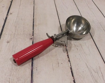 Stainless Ice Cream Scoop with Red Handle, Vintage Croford Ice Cream Scoop, IC01