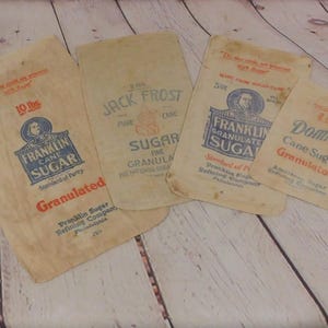 Vintage Dry Goods Bags Collection, Sugar Sacks, Farmhouse Kitchen, Cottage Core, S397
