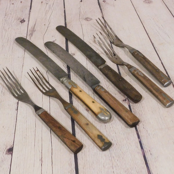 Antique Bone Handled Fork Etsy