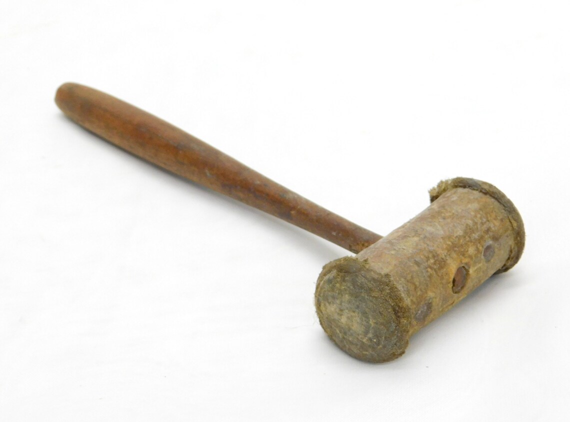 Vintage Rolled Leather Rawhide Mallet 7 1/4l Etsy