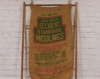 Vintage Burlap Feed Sack June Bug Feeds Owings Bros. York PA Farm Decor Vintage Farmhouse Decor Burlap Feed Bag BB45 Etsy